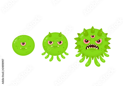 Virus mutation to superbug. Vector 