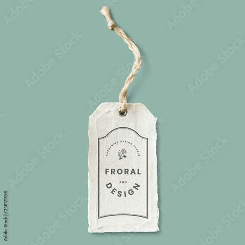Cotton label mockup photo