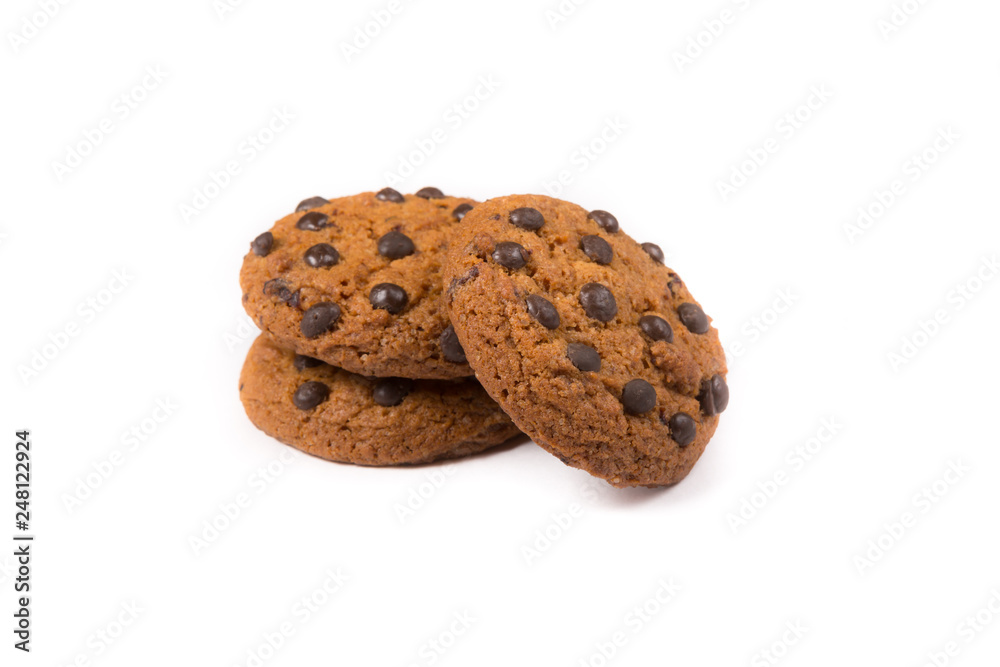 Fresh baked oatmeal cookie on a white Fresh baked oatmeal cookie on a white