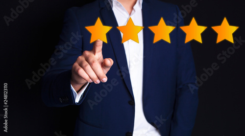 businessman star rating