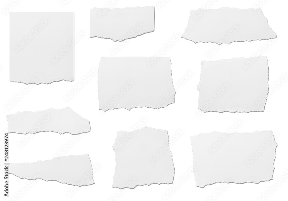 Fototapeta premium white paper ripped message torn