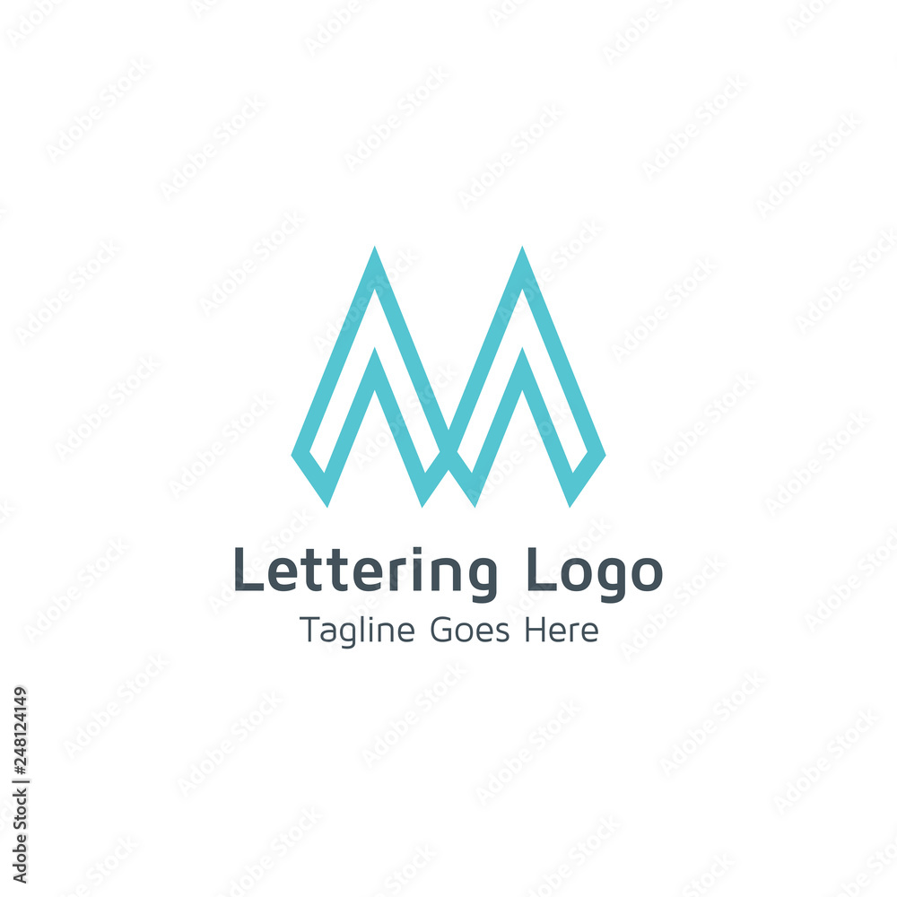 Lettering M Vector