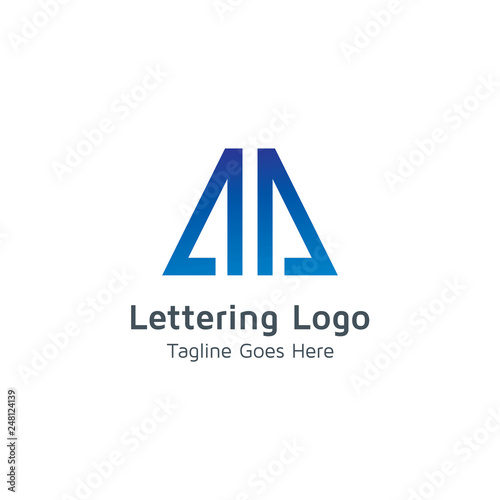 Lettering M Vector