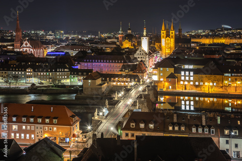 Wuezburg town by night