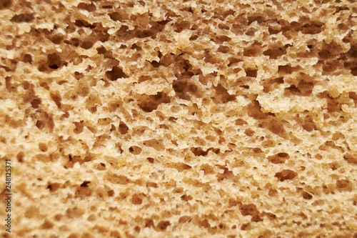 the texture of the bread macro