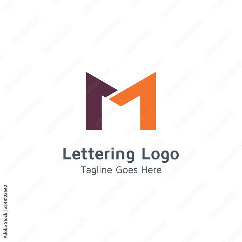 Lettering M Vector