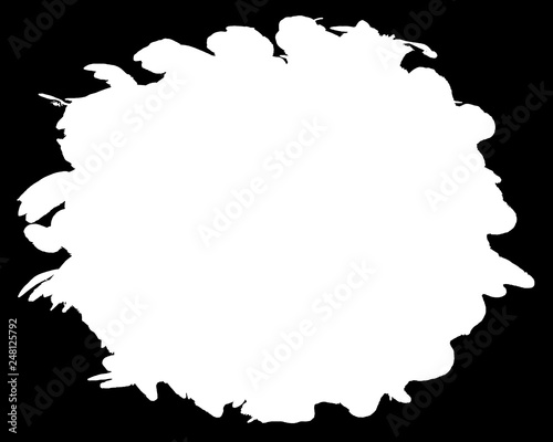 Abstract Decorative Black & White Edge. Type Text Inside, Use as Overlay or for Layer Mask	