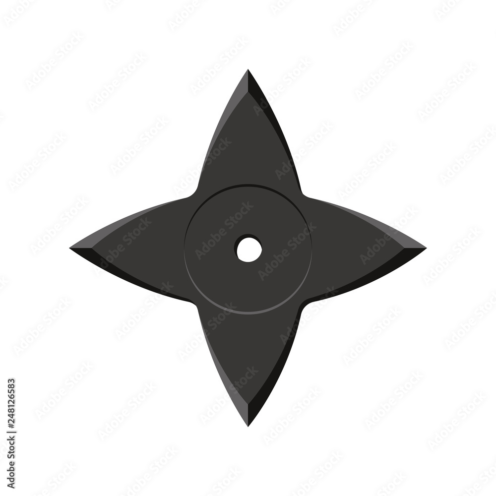 Japanese ninja shuriken illustration Japanese ninja shuriken illustration