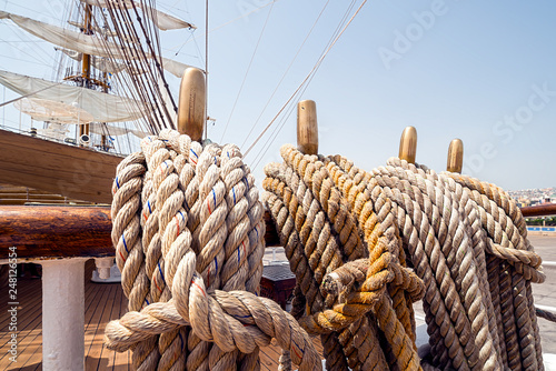 Old sail rigging
