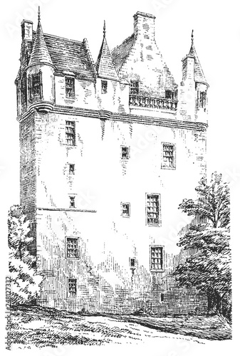 Old castle #sketch #isolated #vector
