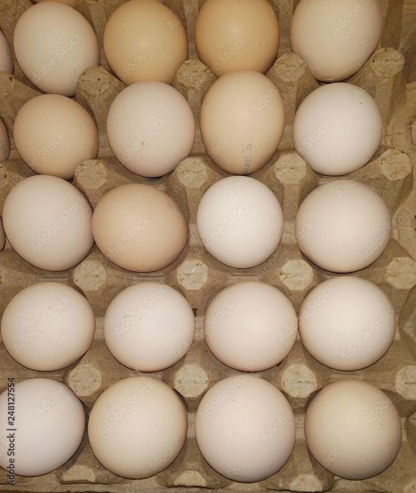 Fresh chicken eggs for sale. Many eggs in boxes Fresh chicken eggs for sale. Many eggs in boxes