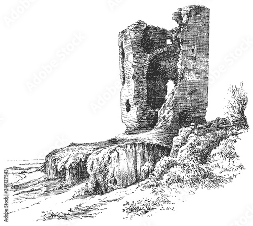 Old castle #sketch #isolated #vector