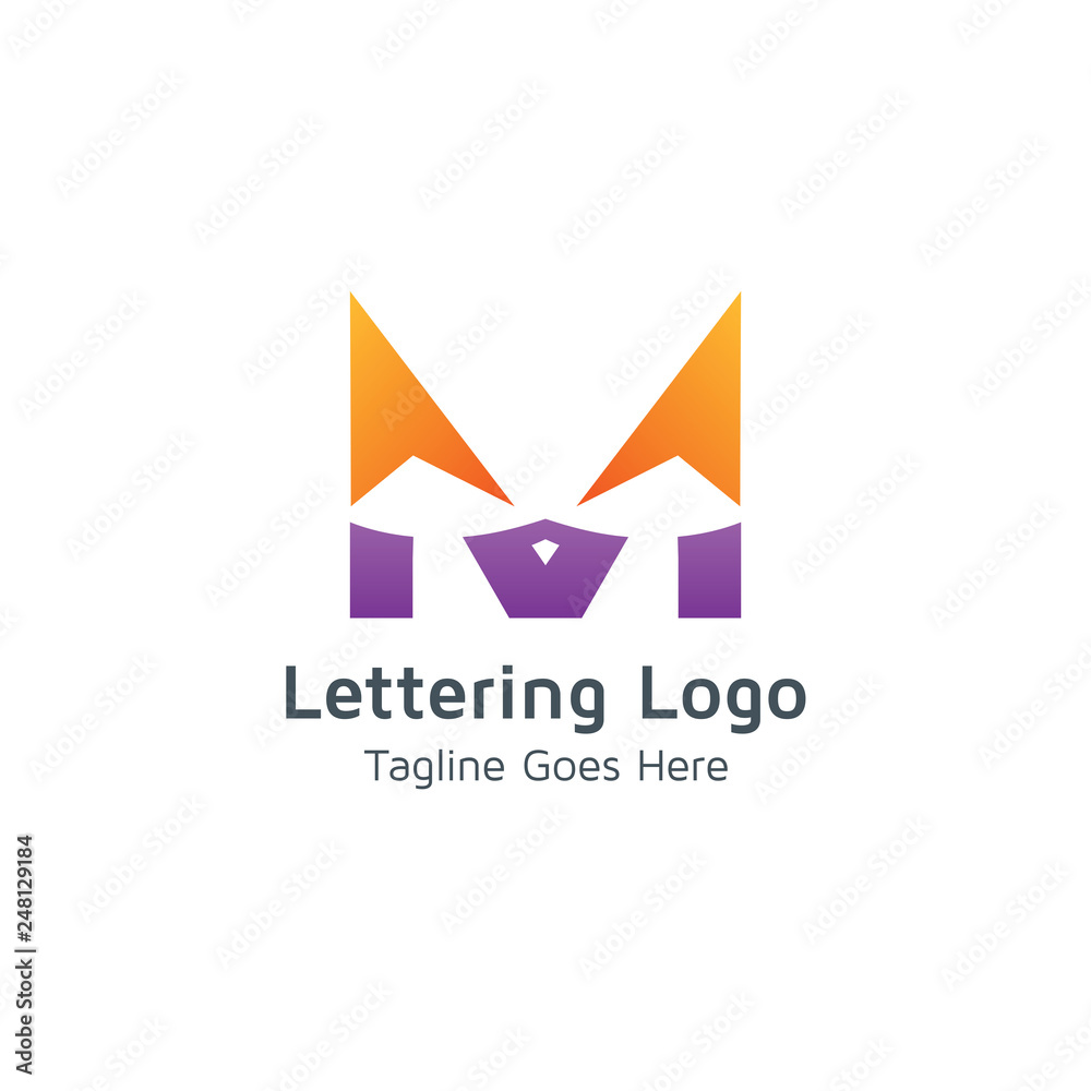 Lettering M Vector