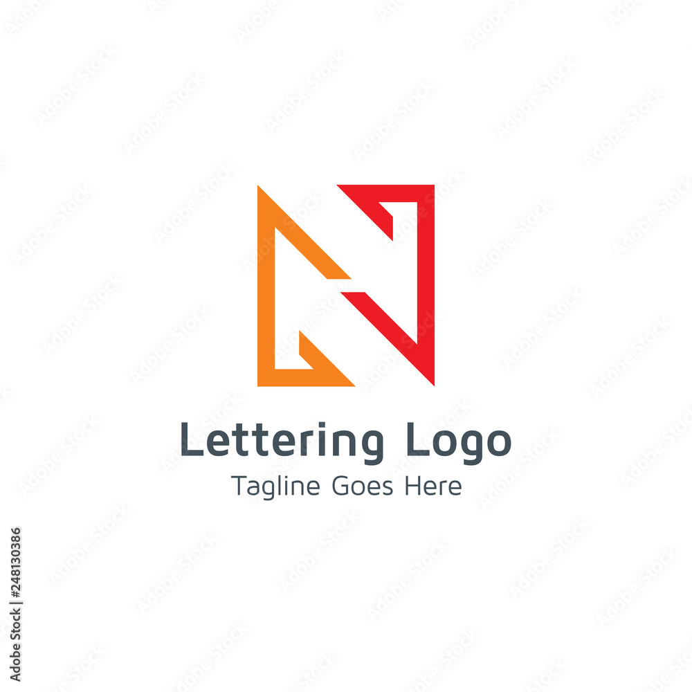 Lettering N Vector Lettering N Vector