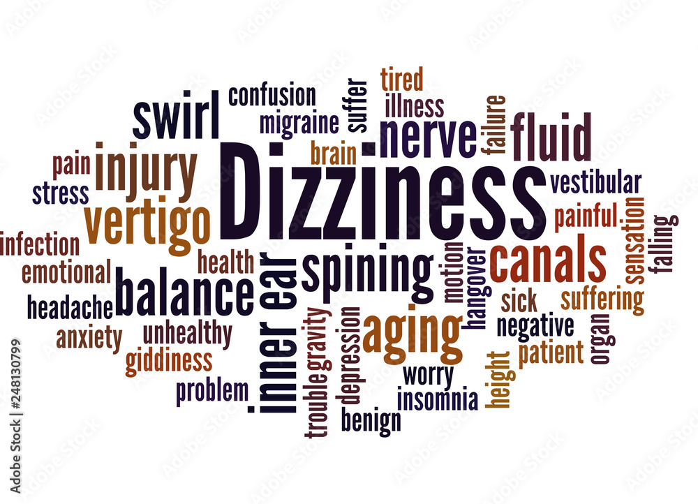 Fototapeta premium Dizziness word cloud concept 2