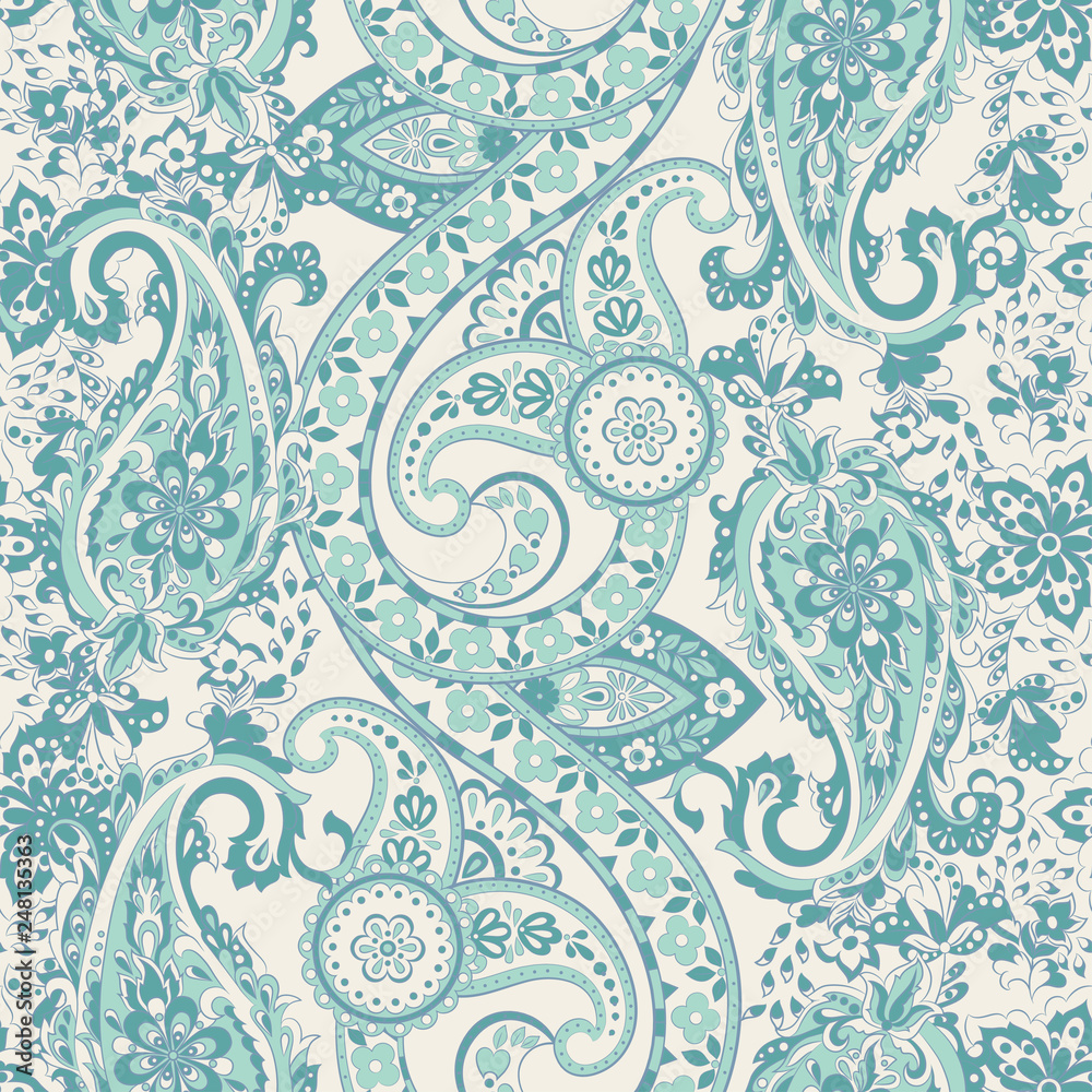 Paisley seamless pattern. Vector ethnic ornament