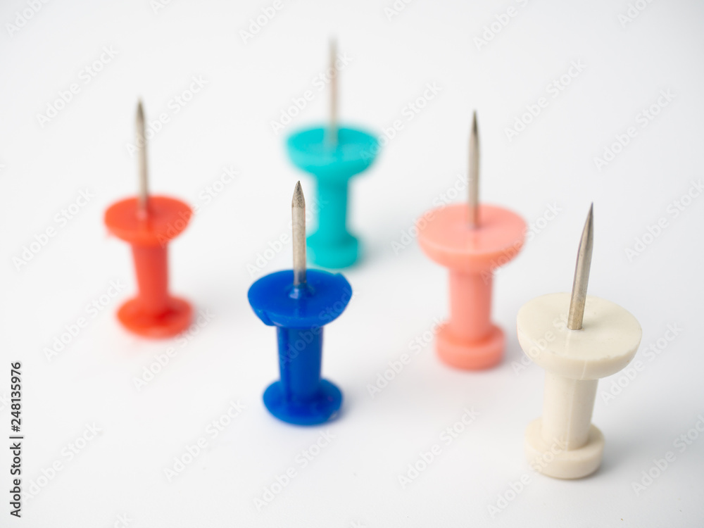 thumbtack pin isolated on white background. thumbtack pin isolated on white background.