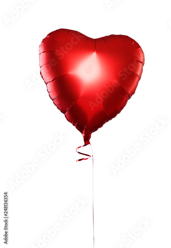 Wallpaper Mural Red heart balloon isolated on white background Torontodigital.ca