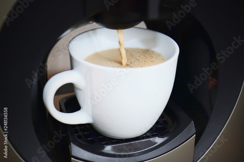  Preparing coffee from home coffee maker