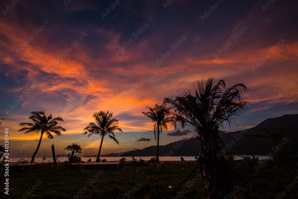 Background twilight Koh Lipe  Thailand