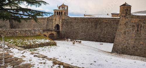 Foto Citadel of Jaca Entrance in Winter, Huesca, Aragon, Spai
