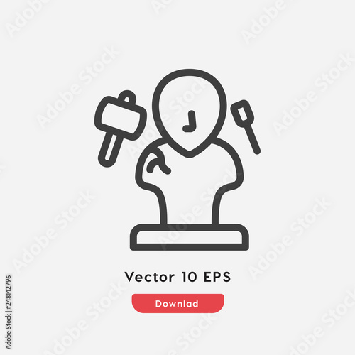 sculptor icon vector