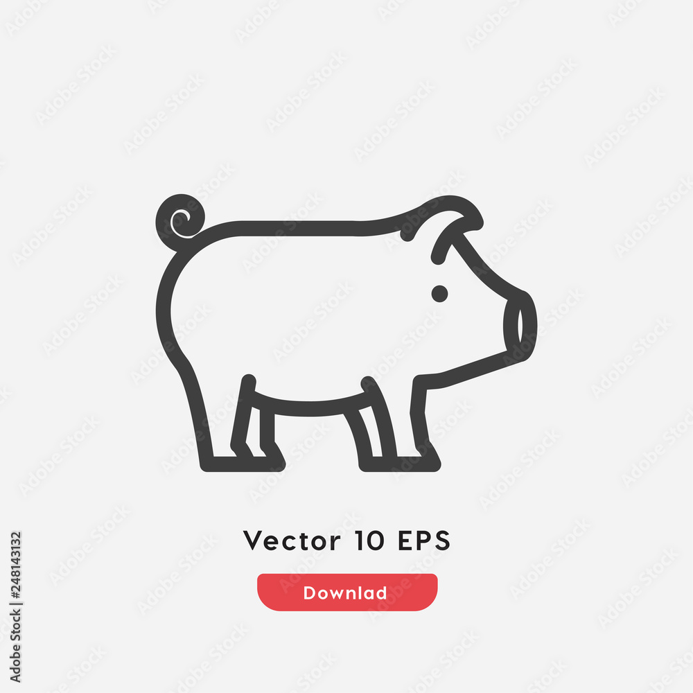 pig icon vector pig icon vector