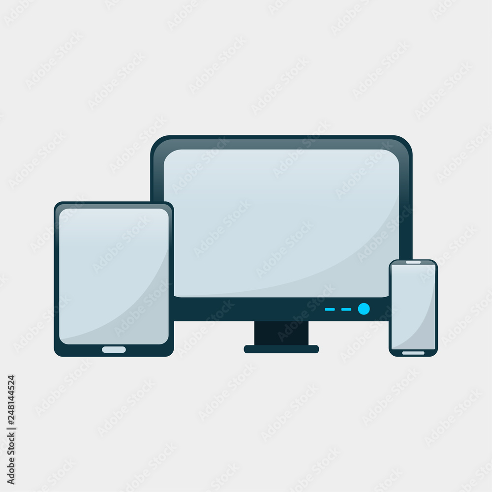 monitor, tablet and smartphone vector illustration monitor, tablet and smartphone vector illustration
