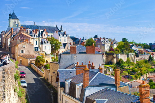 View on a small town of Thouars