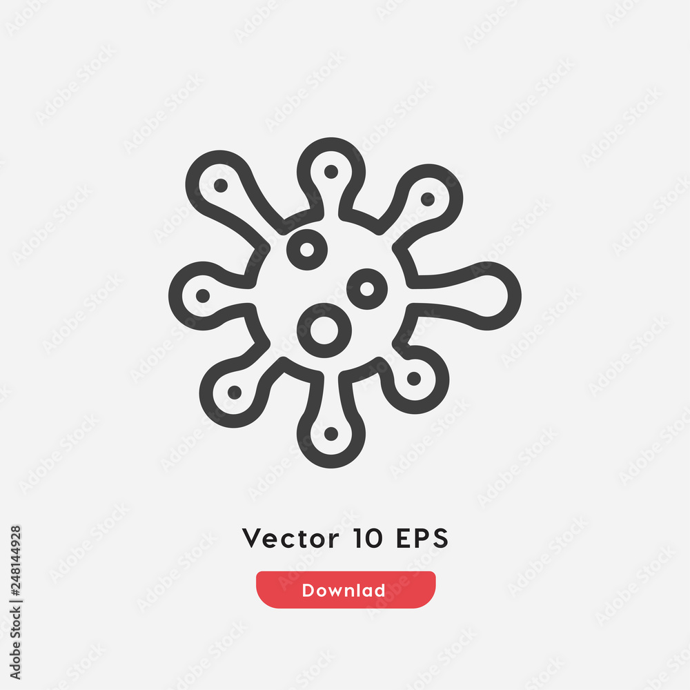 microbe icon vector microbe icon vector