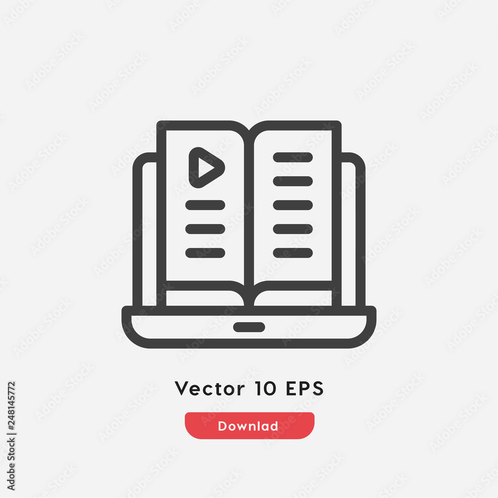 online learning icon vector online learning icon vector