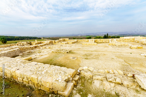 Archaeological remains in Tel Megiddo National Park photo