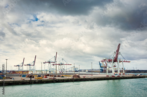 Cranes at Seaport, Dunkirk, France, Europe