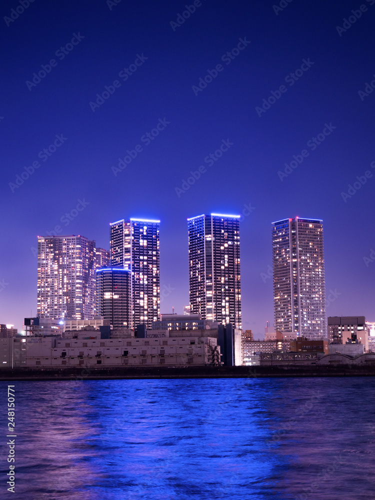 Fototapeta premium 臨海地域の高層マンション