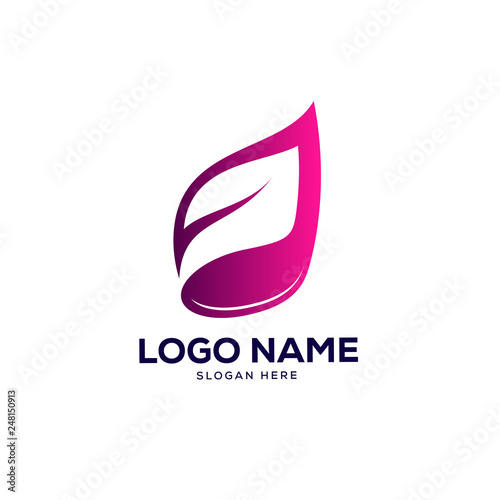 Music Logo Designs Concept, Nature Leaves Logo Designs 