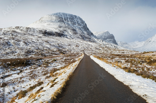 Road to Applecross in winter photo