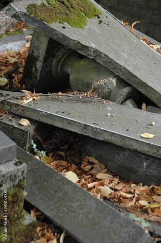 Cemetery park tomb bones death sculpture
