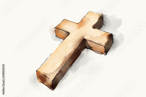 watercolor cross