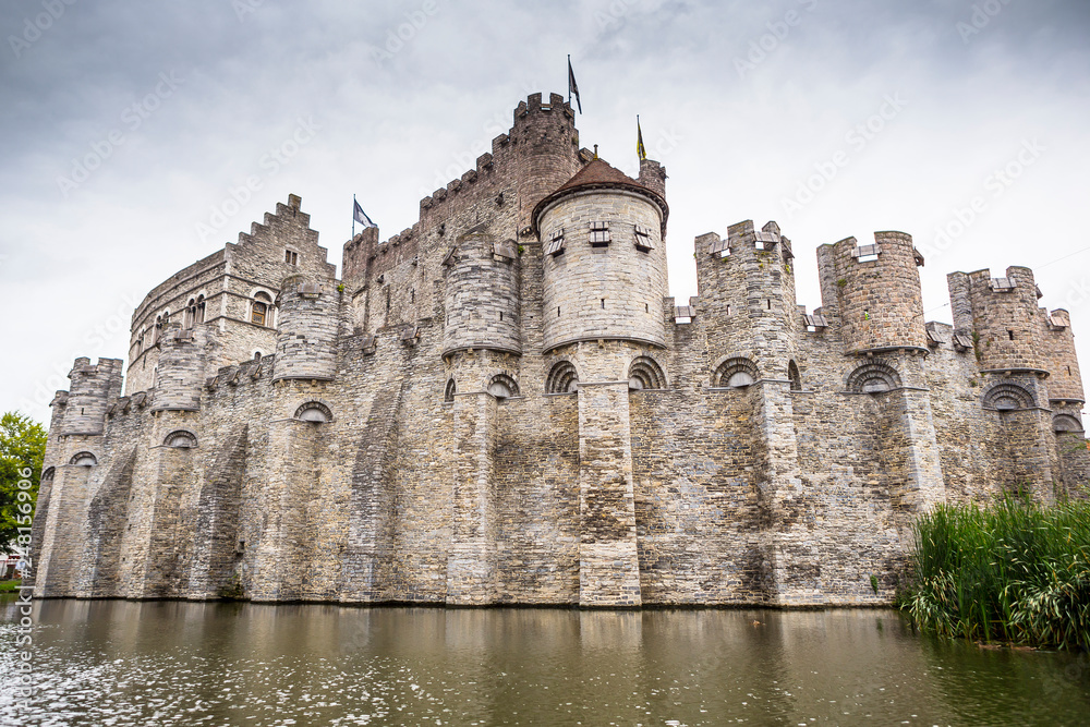  The Gravensteen castle in Ghent, Belgium