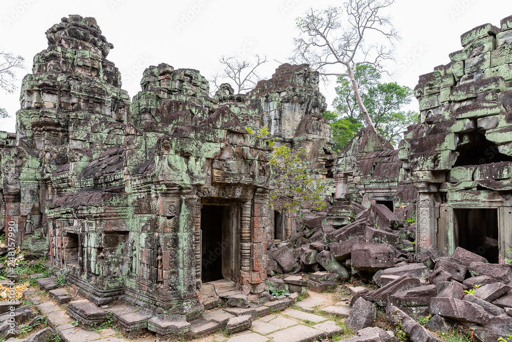 ancient remains of Preah Khan temple, Siem Reap, Cambodia, Asia