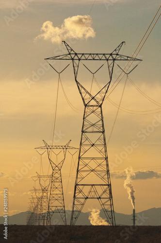 High Voltage Towers and Power Lines photo