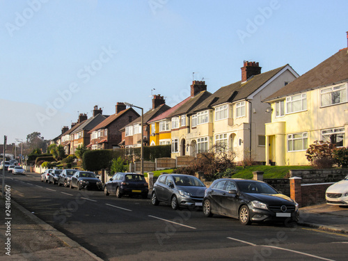 Lots of houses in a neighbourhood in Liverpool, England