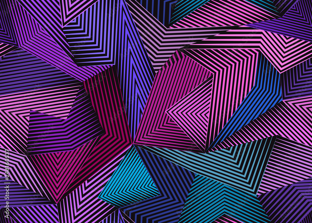 Abstract seamless pattern with lines. Geometric shapes. vector background