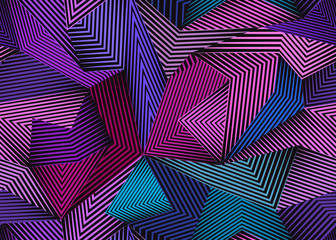 Keuken achterwand Kleurrijk patronen Geometrische lijnen abstract vector patroon  © leavector