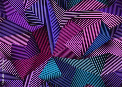 Abstract seamless pattern with lines. Geometric shapes. vector background