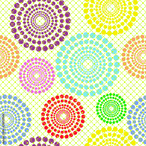 Colorful vector pattern with geometric shapes. Collection of swatches memphis patterns - Retro fashion style 80-90s.