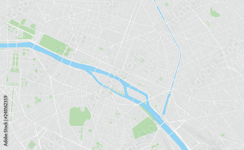 Paris, France, printable map