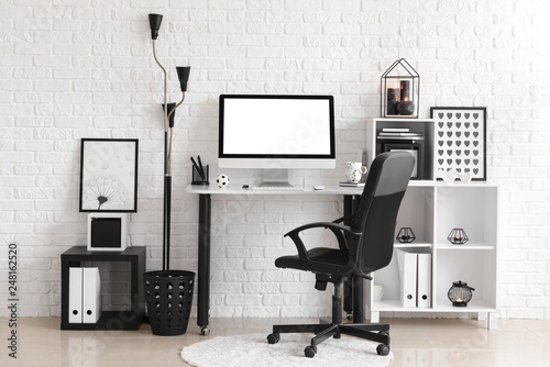 Comfortable workplace with ...