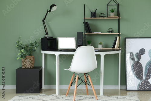 Comfortable workplace with ...