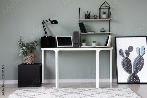 Comfortable workplace with ...